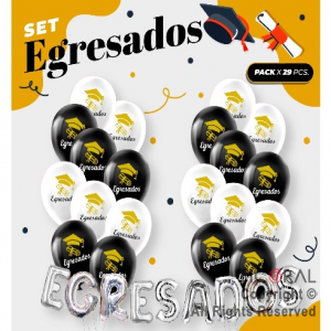 SET DE GLOBOS EGRESADOS 29 UNIDADES X 1